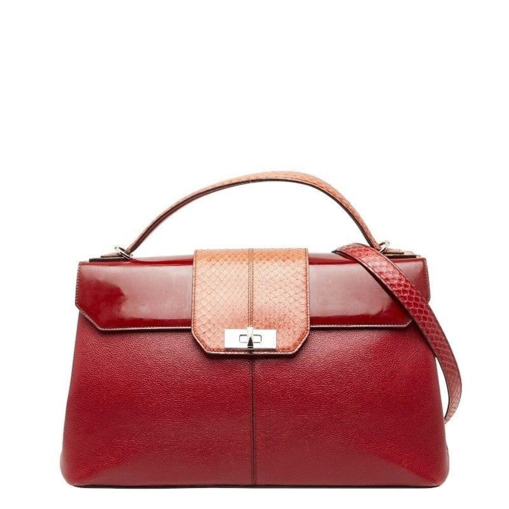 Cartier Exotic Leather Classic Handbag Red